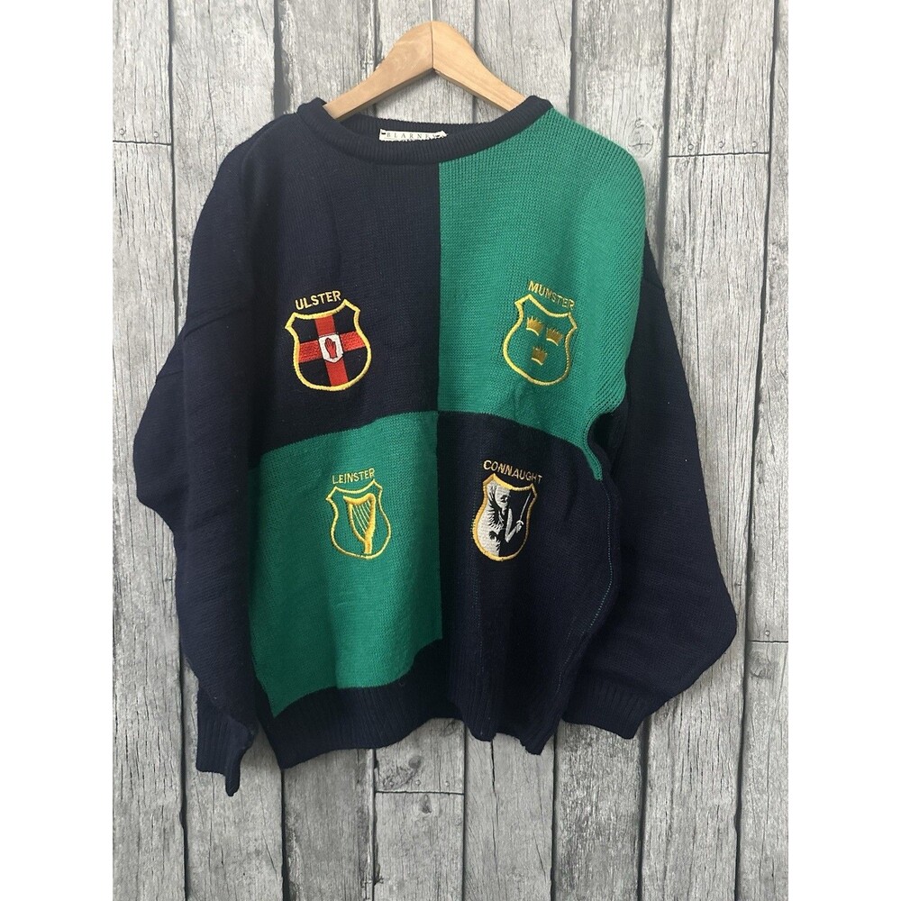 Blarney Wool Sweater Rugby Teams Ulster Munster Leinster Connaught Medium